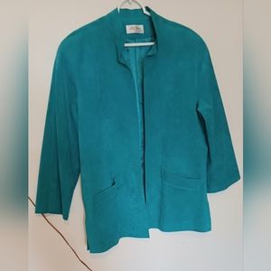 Vintage Lilli Ann 1980s suit ultra suede